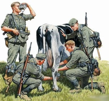 MASTERBOX  1/35 WWII Operation Milkman German Infantry (4 & Cow)