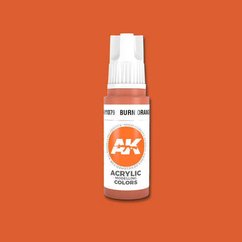 AKI Burn Orange 3G Acrylic Paint 17ml Bottle