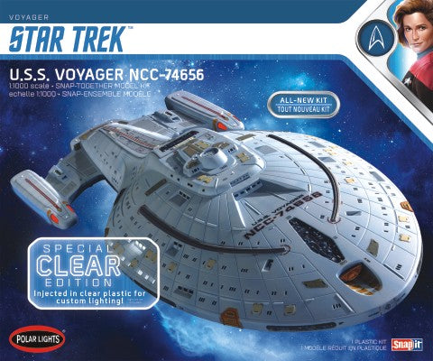 POLAR LIGHTS 1/1000 Star Trek USS Voyager NCC74656 Clear Edition
