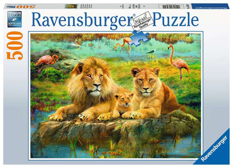 500-PIECE Lions in the Savannah PUZZLE