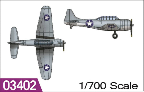 TRUMPETER 1/700 SBD3 Dauntless Aircraft Set for USS Hornet (18/Bx)