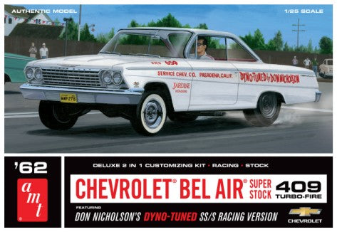 AMT 1/25 1962 Chevy Bel Air Don Nicholson Super Stock Race Car (2 in 1)