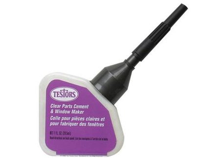 TESTORS 1oz. Clear Parts Cement & Window Maker w/Applicator