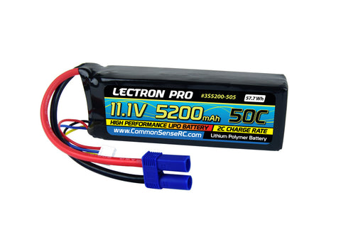 LECTRONPRO LIPO 11.1V 3S 5200mah 50C W/ EC5