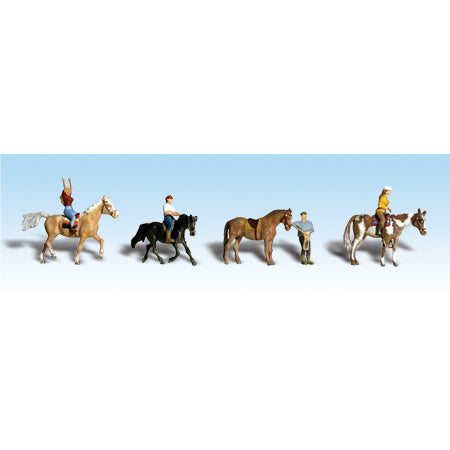 WOODLAND SCENICS HO Figures: Horseback Riders