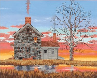 DIMENSIONS Home at Sunset Paint by Number (20"x14")