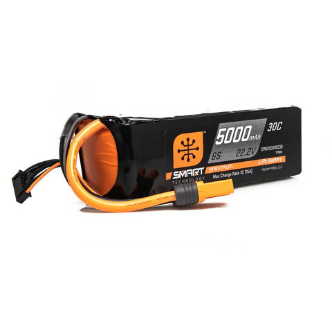 SPEKTRUM SMART LIPO 22.2V 6S 5000mah 30C W/ IC5