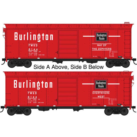 HO 40' BOXCAR CB&Q #8144