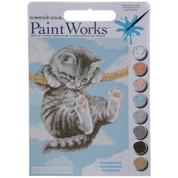DIMENSIONS Hang on Kitty Paint by Number (9"x12")