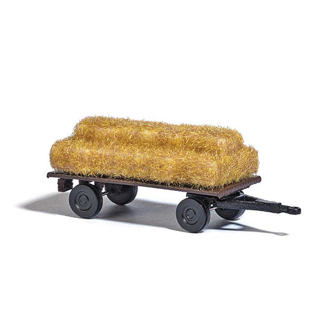 N HAY WAGON WITH HAY LOAD