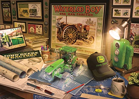 RAVENSBURGER 500-PIECE LARGE FORMAT PUZZLE John Deere Work Desk