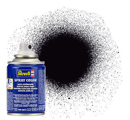 REVELL 100ml Acrylic Black Mat Spray