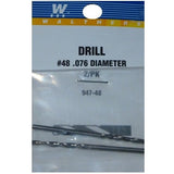 DRILL BIT #48 .076 DIAMETER