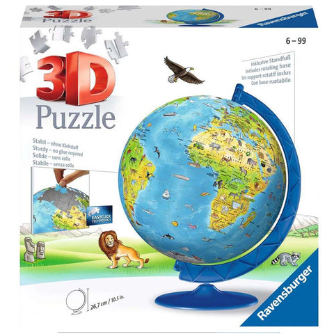 3D-PUZZLES Children's World Globe PUZZLE