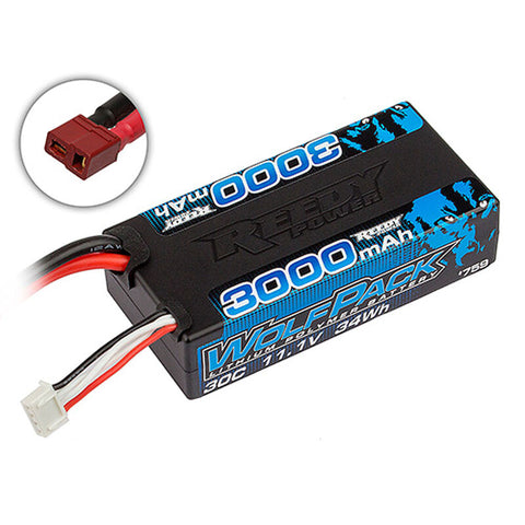 ASSOCIATED Wolfpack LiPo 3000mAh 30C 11.1V Shorty, & T-plug