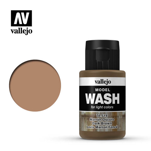 VALLEJO 	35ml Bottle Dark Brown Model Wash