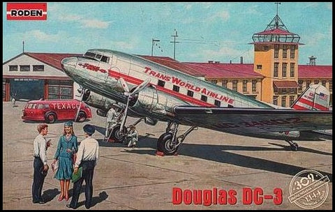 RODEN 1/144 DC3 Trans World Airlines Airliner