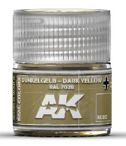 Real Colors: Dark Yellow RAL7028 Acrylic Lacquer Paint 10ml Bottle
