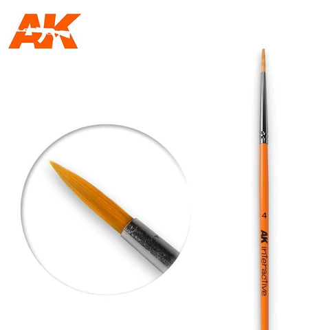 AKI 4 Size Synthetic Round Brush