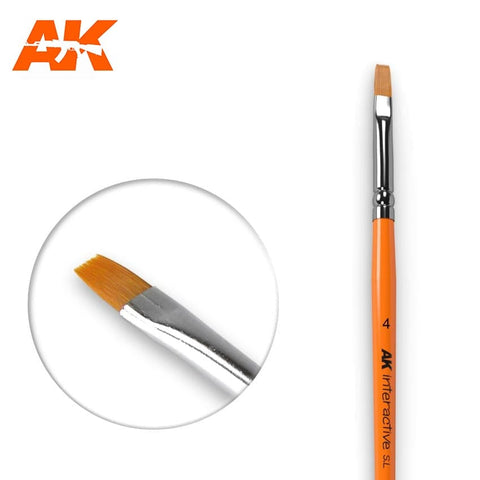 AKI 4 Size Synthetic Flat Brush