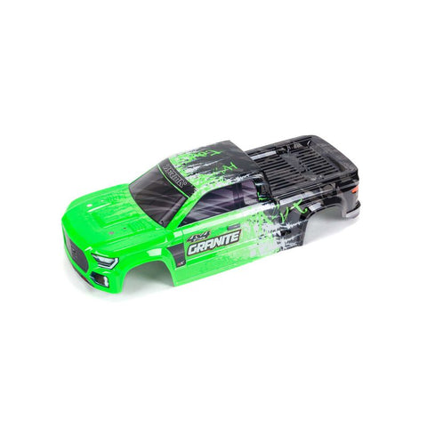 ARRMA GRANITE 4X4 BLX PAINTED DECALED TRIMMED BODY (GREEN)