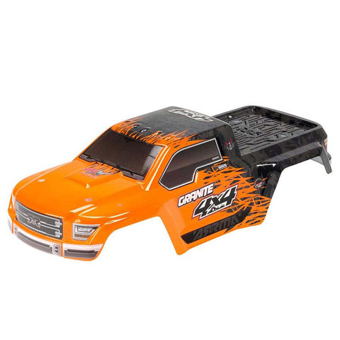 ARRMA GRANITE 4X4 BLX PAINTED DECALED TRIMMED BODY (ORANGE/BLACK)