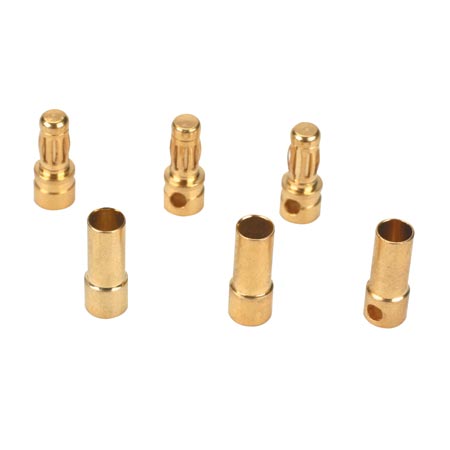 EFLITE Gold Bullet Connector Set,3.5mm (3)