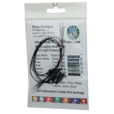 LED NANO RED FLASHING W/ LEADS