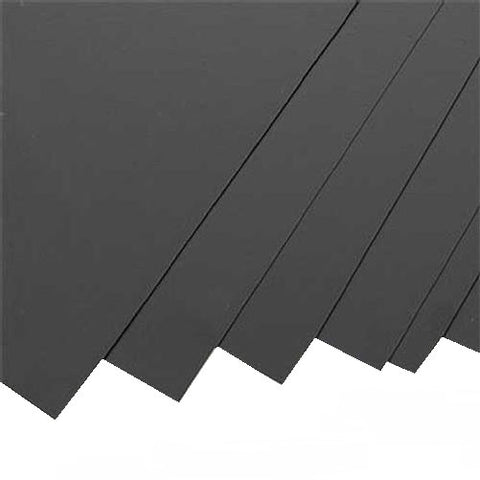 Black Styrene Sheets, .01x8x21" (8)