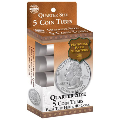 H.E. HARRIS Quarters Coin Tubes (5/bx)