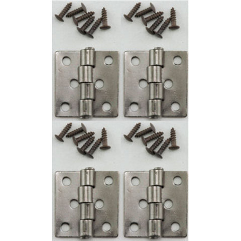 BUTT HINGES WITH NAILS PEWTER