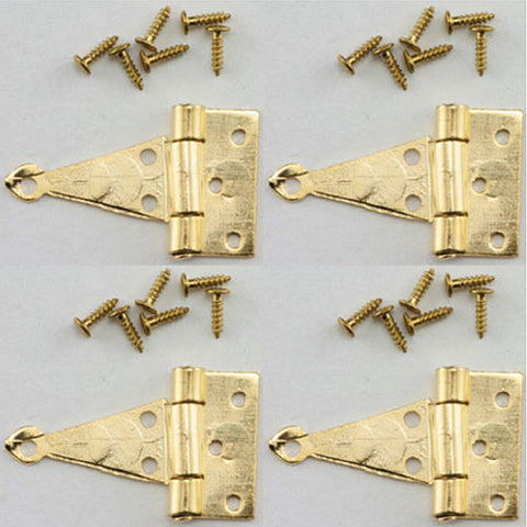 T-HINGES WITH NAILS BRASS