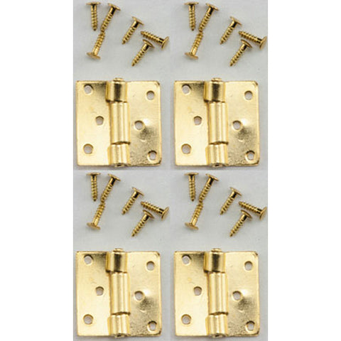 BUTT HINGES WITH NAILS BRASS