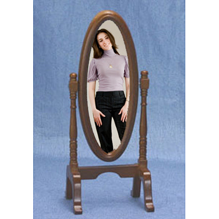 CHEVAL FLOOR MIRROR, WALNUT