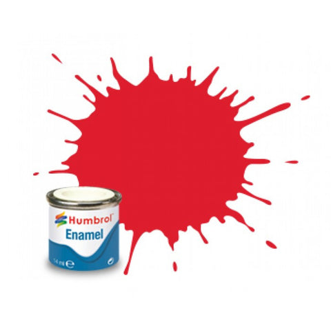 HUMBROL 14ml. Enamel Gloss Bright Red