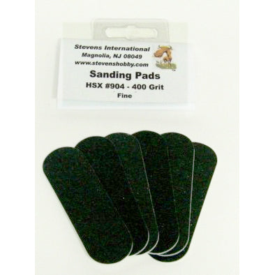 HOBBY STIX 400 Grit Fine Waterproof Sanding Pads for #901 (6/Bag)