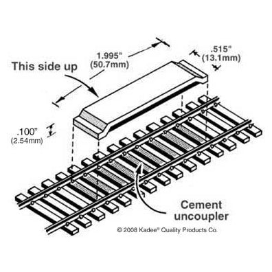 KADEE #322 HO Scale Between-the-Rails Code 83 Delayed-Action Magnetic Uncoupler