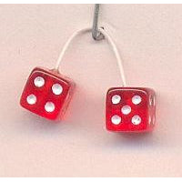 KENS  1/24-1/25 Transparent Red w/White Dots Fuzzi Dice