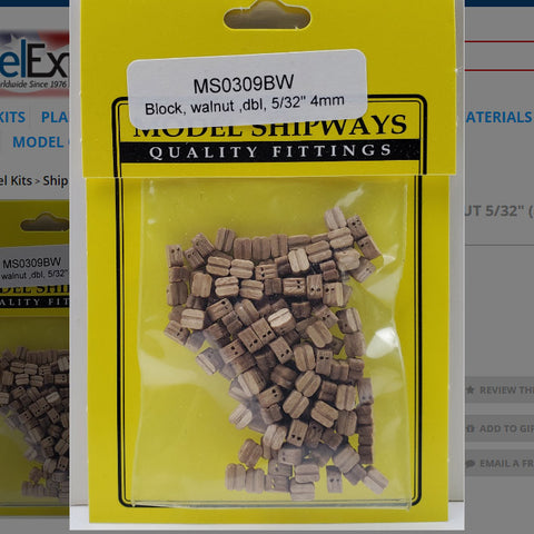 BLOCK DOUBLE WALNUT 5/32"