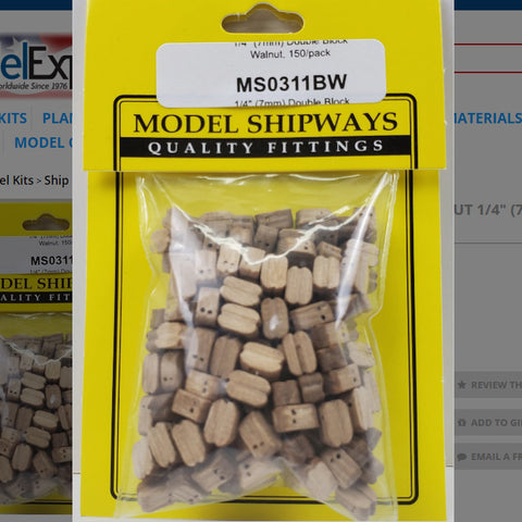 BLOCK DOUBLE SHEAVE 1/4"