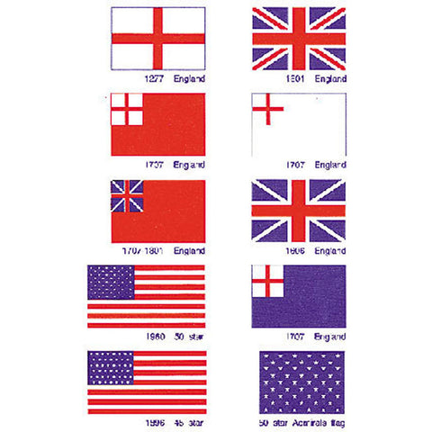 US / BRITISH FLAGS 1/2 x 3/4