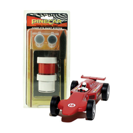 PINECAR PAINT KIT FLAMIN' RED