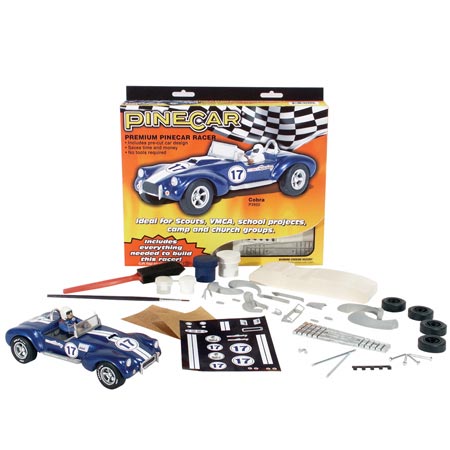 PINECAR Premium Car Kit, Blue Venom Racer