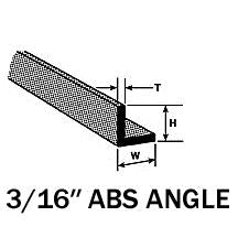 ABS 3/16x24"  ANGLE