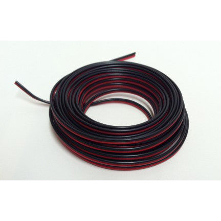 STEVENS RED-BLACK 2-Conductor 22-Gauge Stranded Copper Wire 16'/Ro