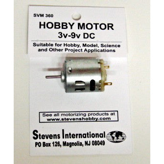 STEVENS 3 to 9v DC Small Electric Motor (Round Can) (for higher RPMs)