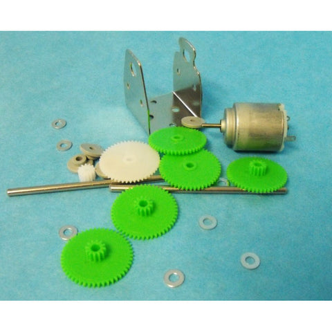 STEVENS Motor Gear Set & RE140 Motor w/Mounting Plate