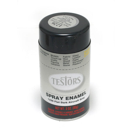 TESTORS 3oz. Spray Finishing Enamel Flat Dark Aircraft Grey