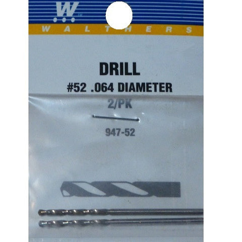 WALTHERS Drill Bit - pkg(2) -- #52 - .064" Diameter
