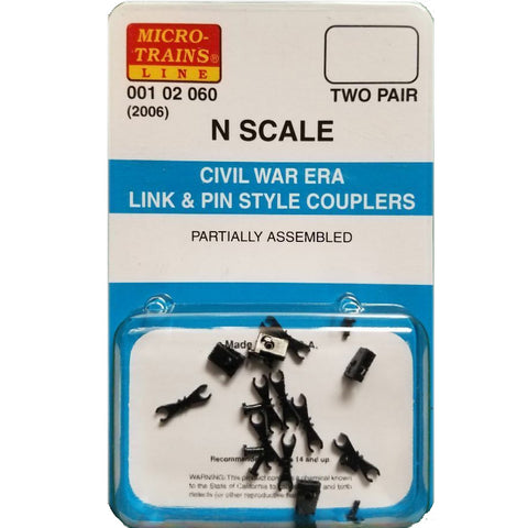 MICRO TRAINS N CWE Link & Pin Style Couplers 2 pr (2006)